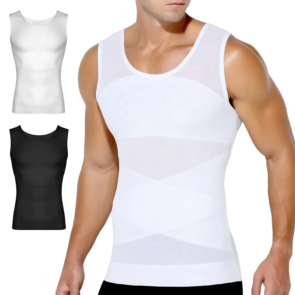 Sleeveless Undershirt - Sleeveless Body Shaper Vest for Men,