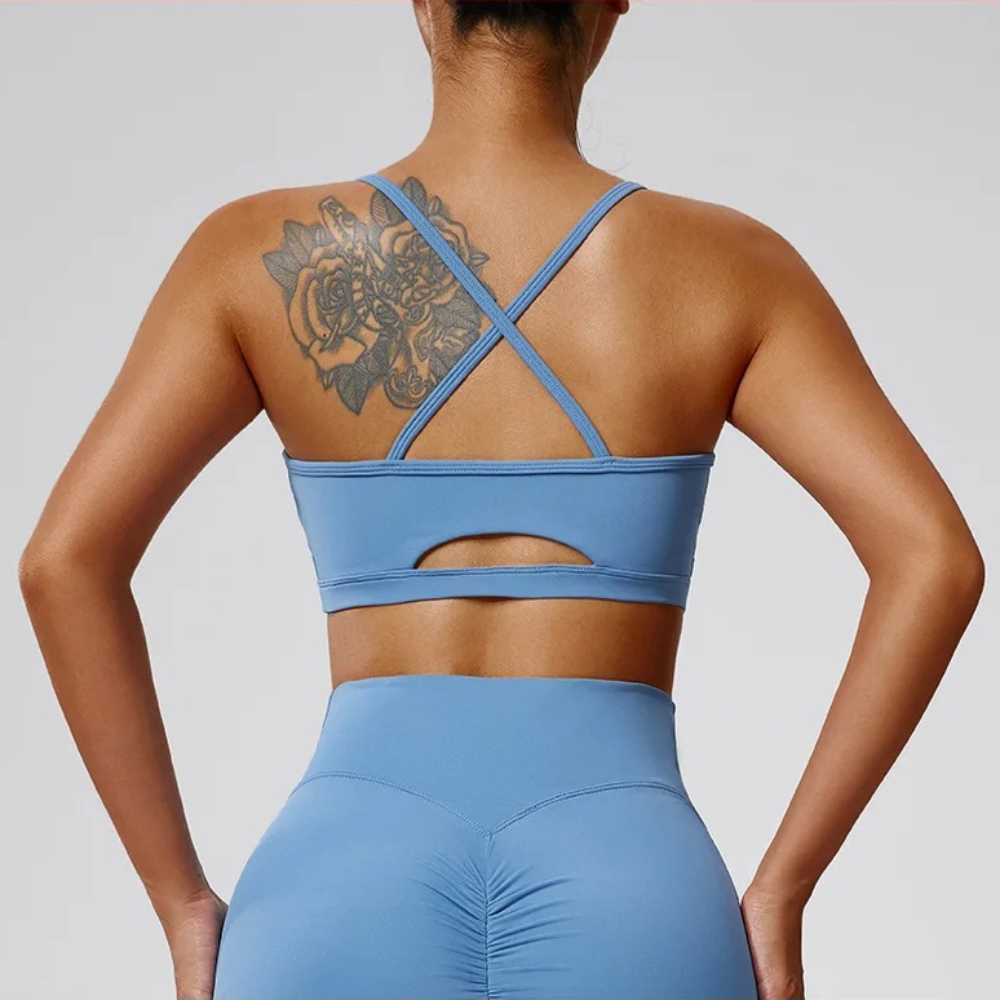 Sexy Cross Back Sports Bra Wom - Quick Dry Underwear บทวิจารณ์และราคา
