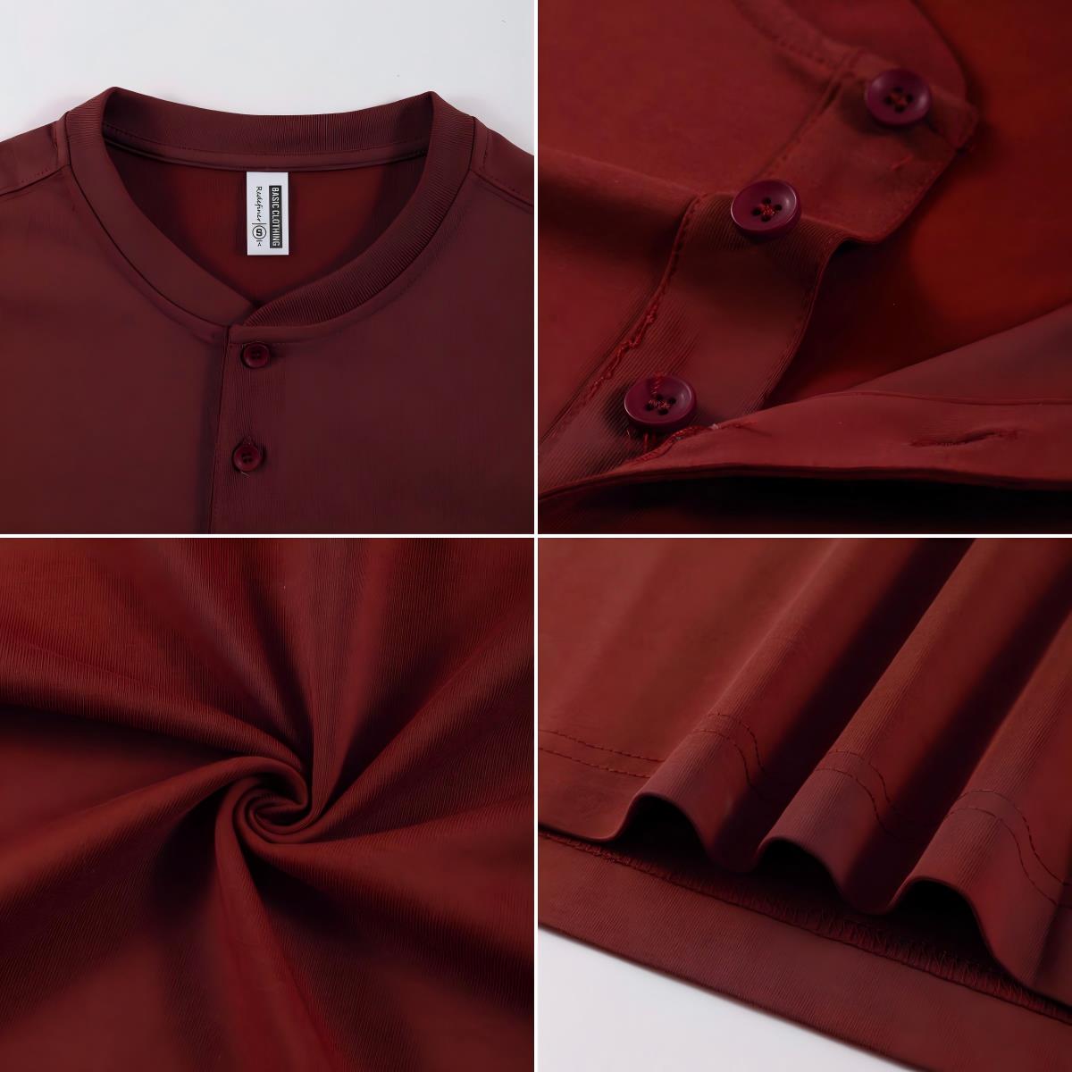 2026 NEW Solid Cotton Henley S - Undershirt Crew Neck บทวิจารณ์และราคา