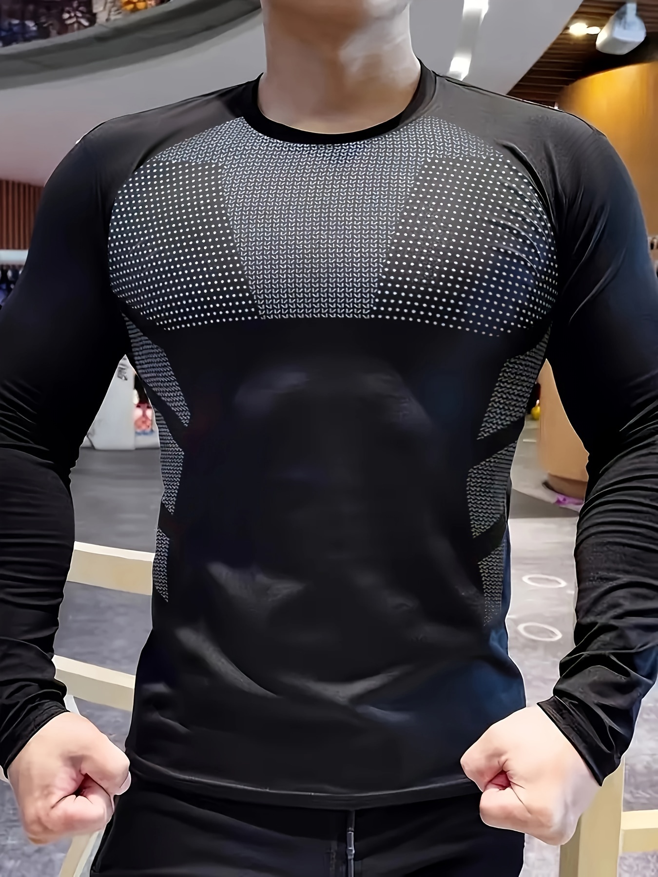 Men's autumn and winter thick  - T Shirt Tight Fit บทวิจารณ์และราคา