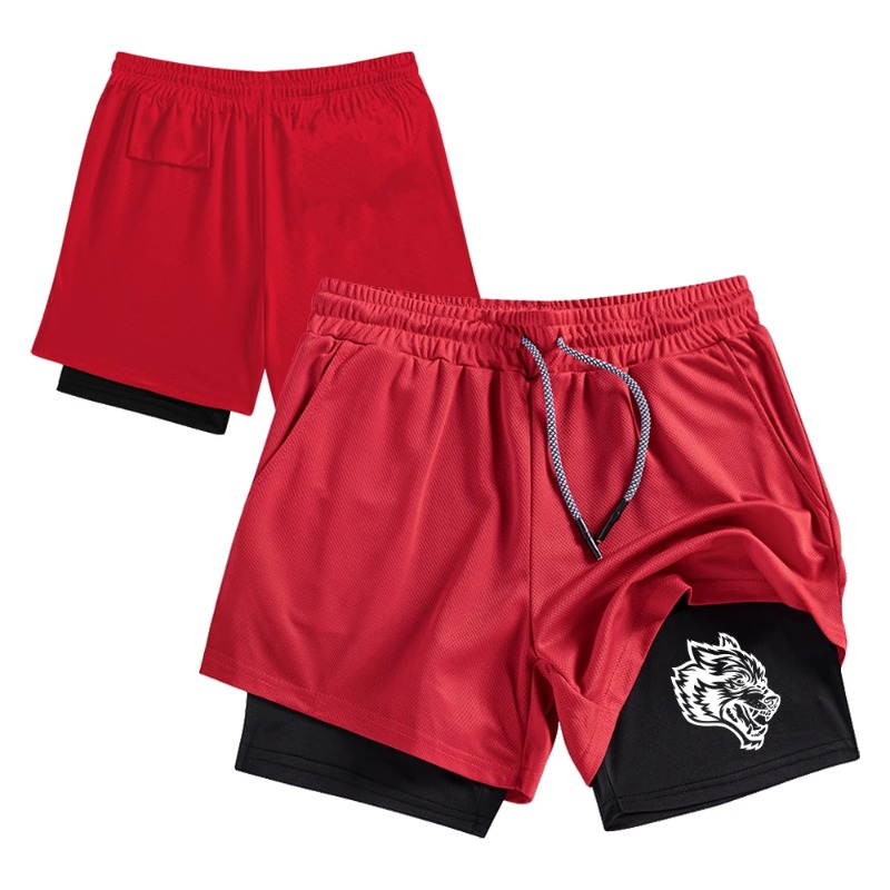 Streetwear Men's Double Layer  - Compression Shorts Athletes บทวิจารณ์และราคา