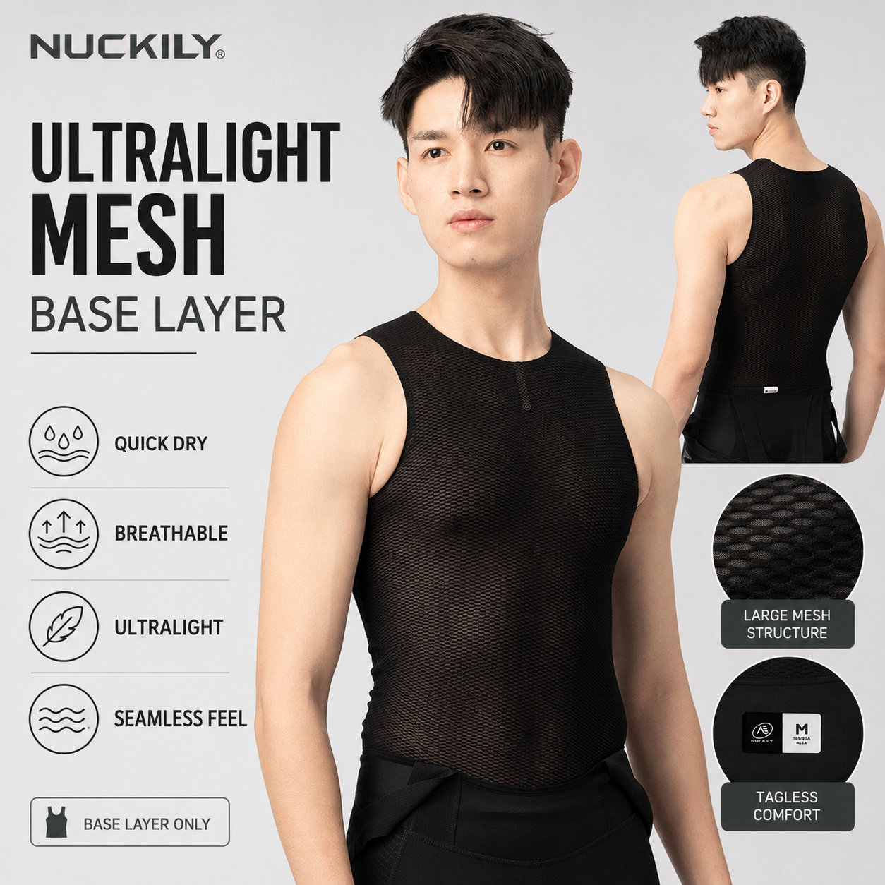 NUCKILY Men Cycling Base Layer - Sleeveless Undershirt บทวิจารณ์และราคา