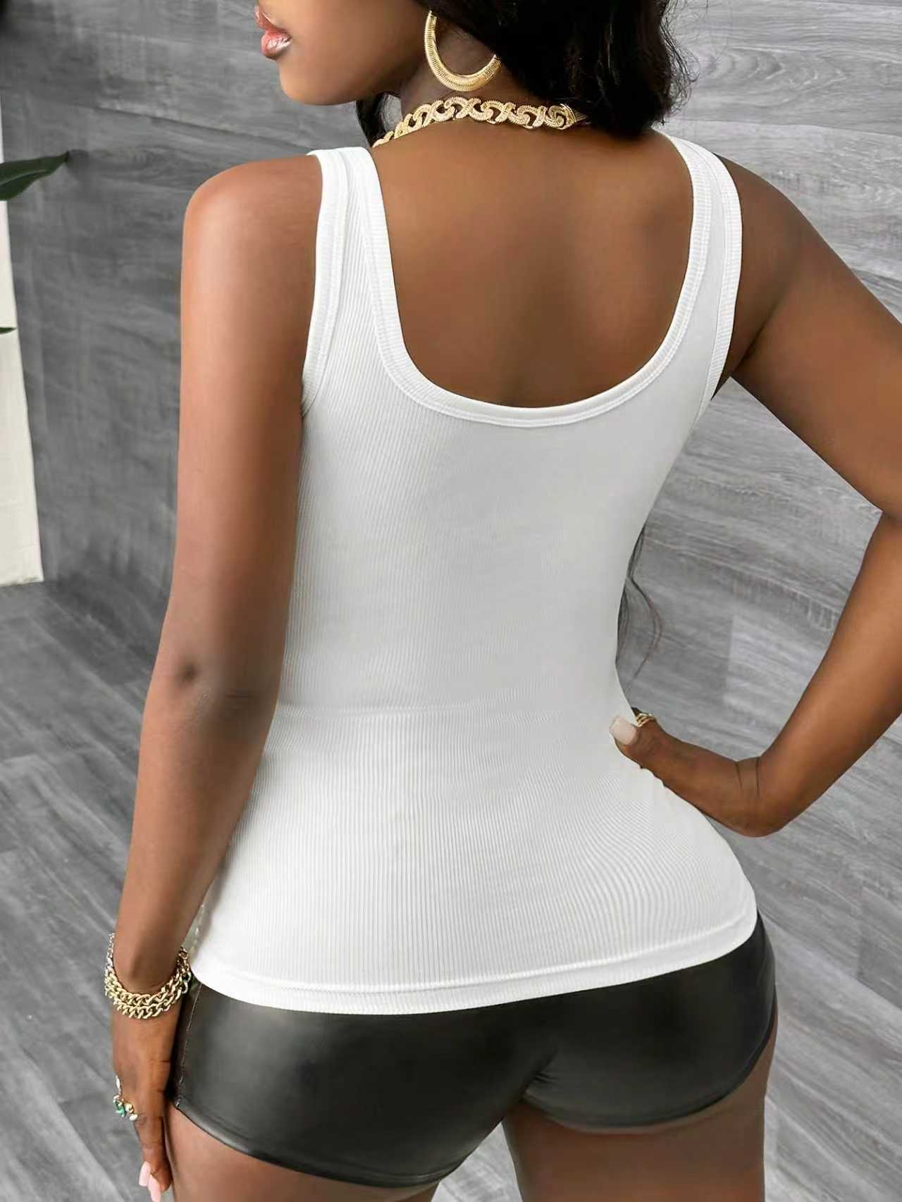 Plus Size 3 Piece V Neck Ribbe - Tank Top Ribbed บทวิจารณ์และราคา