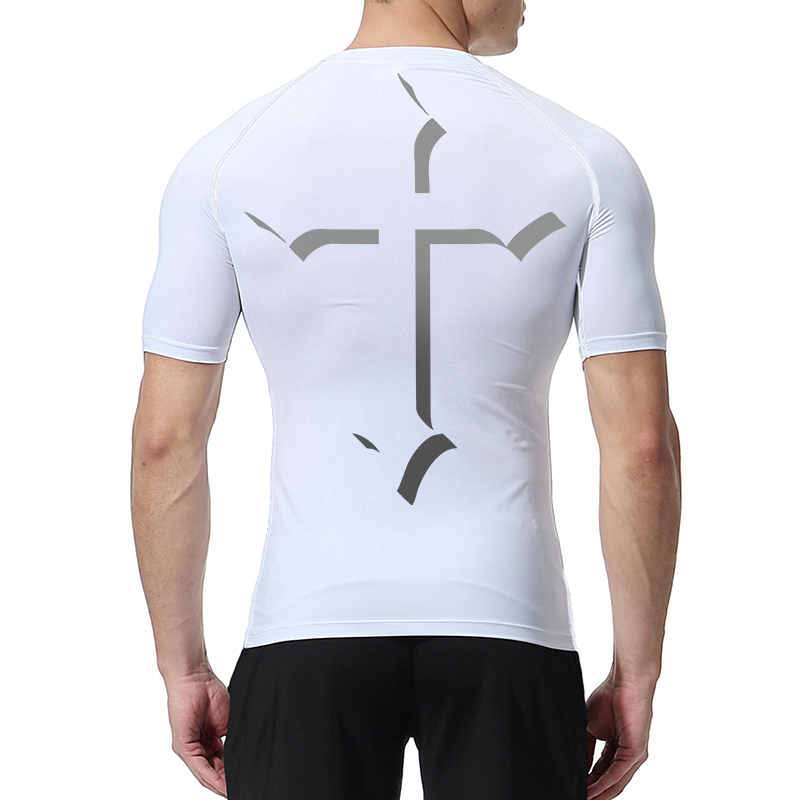 Cross Print Compression Shirt  - Base Layer Top บทวิจารณ์และราคา