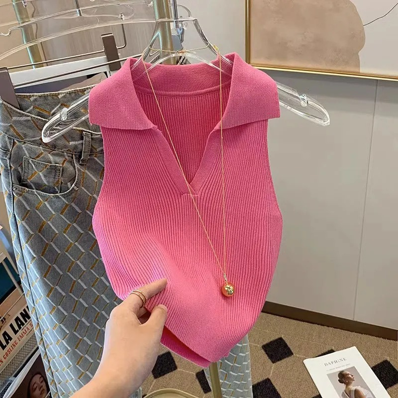 Women's Rose Ribbed Knit Tank  - Tank Top Ribbed บทวิจารณ์และราคา