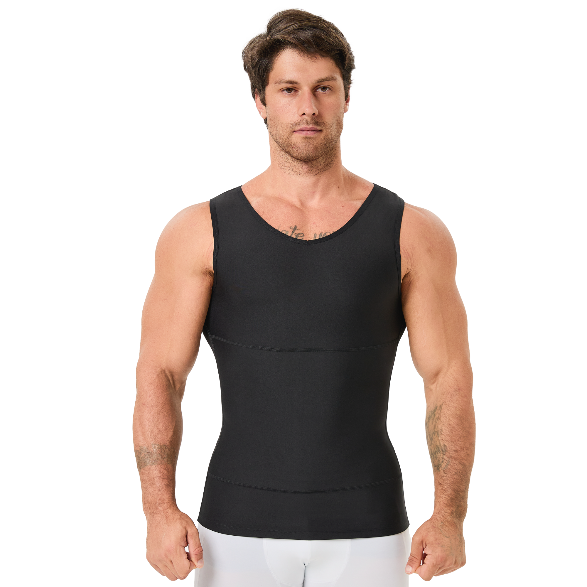 Men's V Neck Compression Shape - Undershirt Crew Neck บทวิจารณ์และราคา