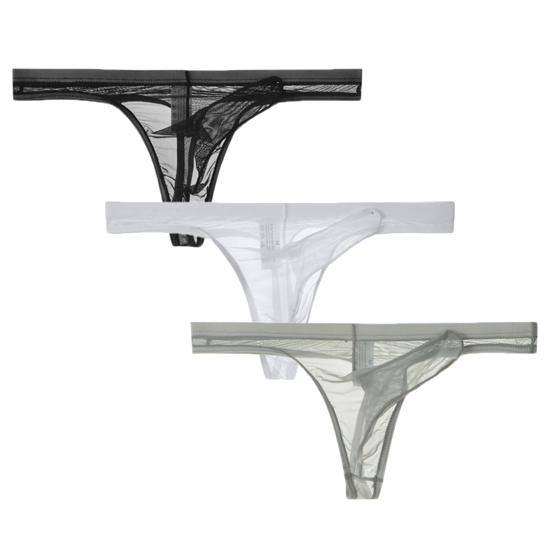 3Pcs/lot Men Underwear T-Back  - Multi Pack Underwear บทวิจารณ์และราคา