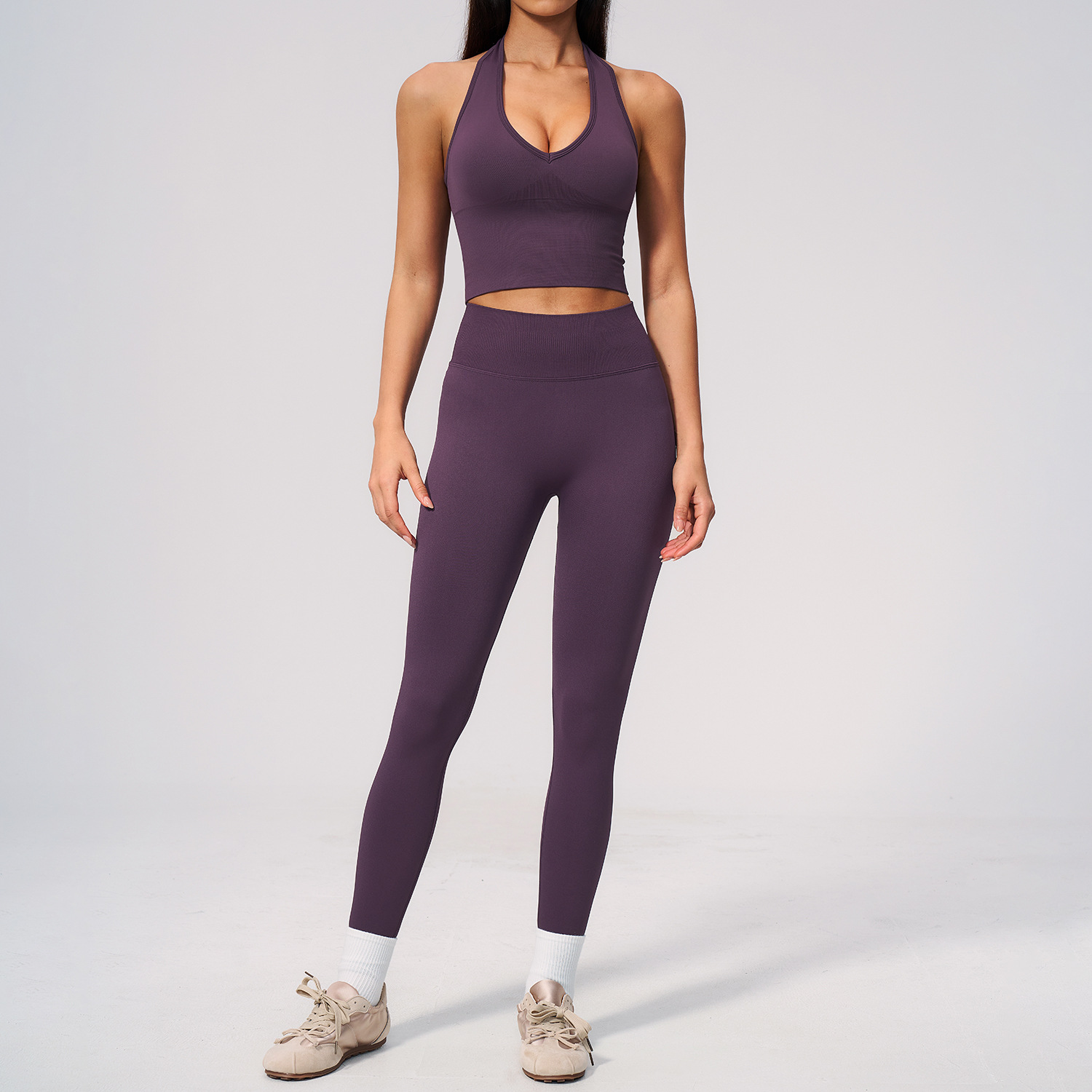 Seamless Yoga Suit 2PCS Women  - Compression Shorts Athletes บทวิจารณ์และราคา