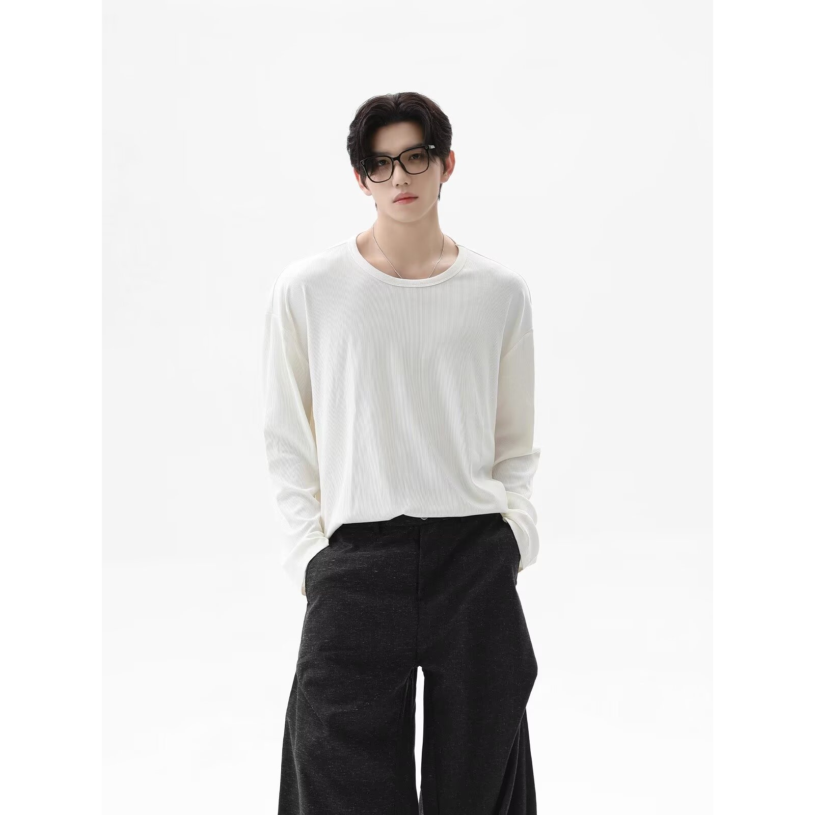 2026 Autumn New Texture Long S - Undershirt Crew Neck บทวิจารณ์และราคา