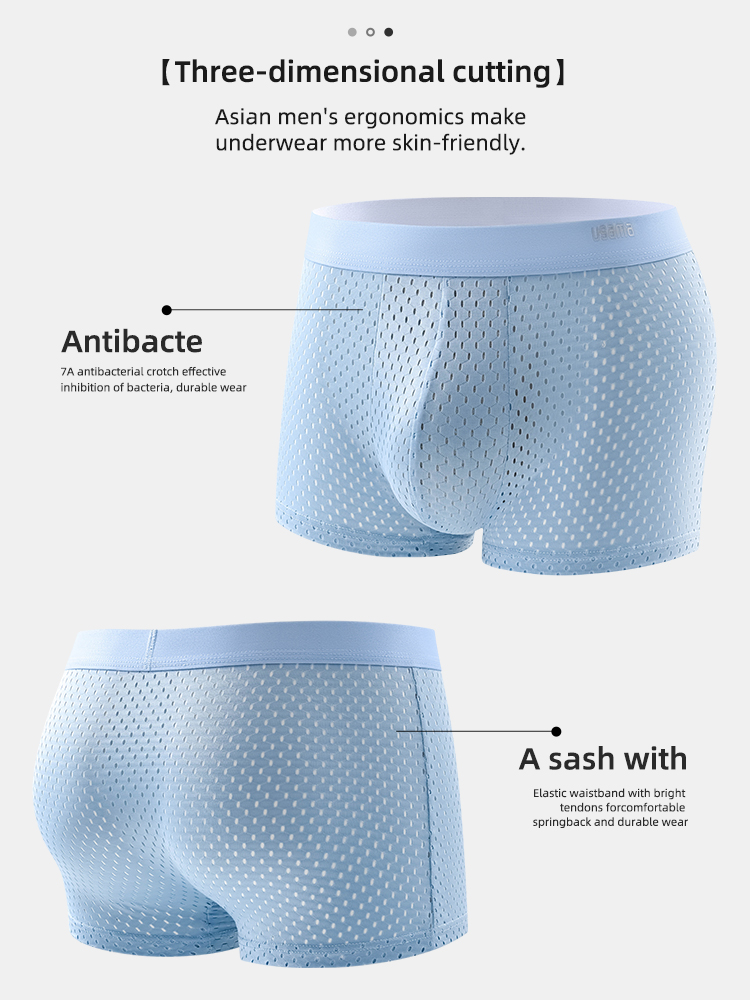4pcs Men's Boxer Shorts Ice Si - Multi Pack Underwear บทวิจารณ์และราคา