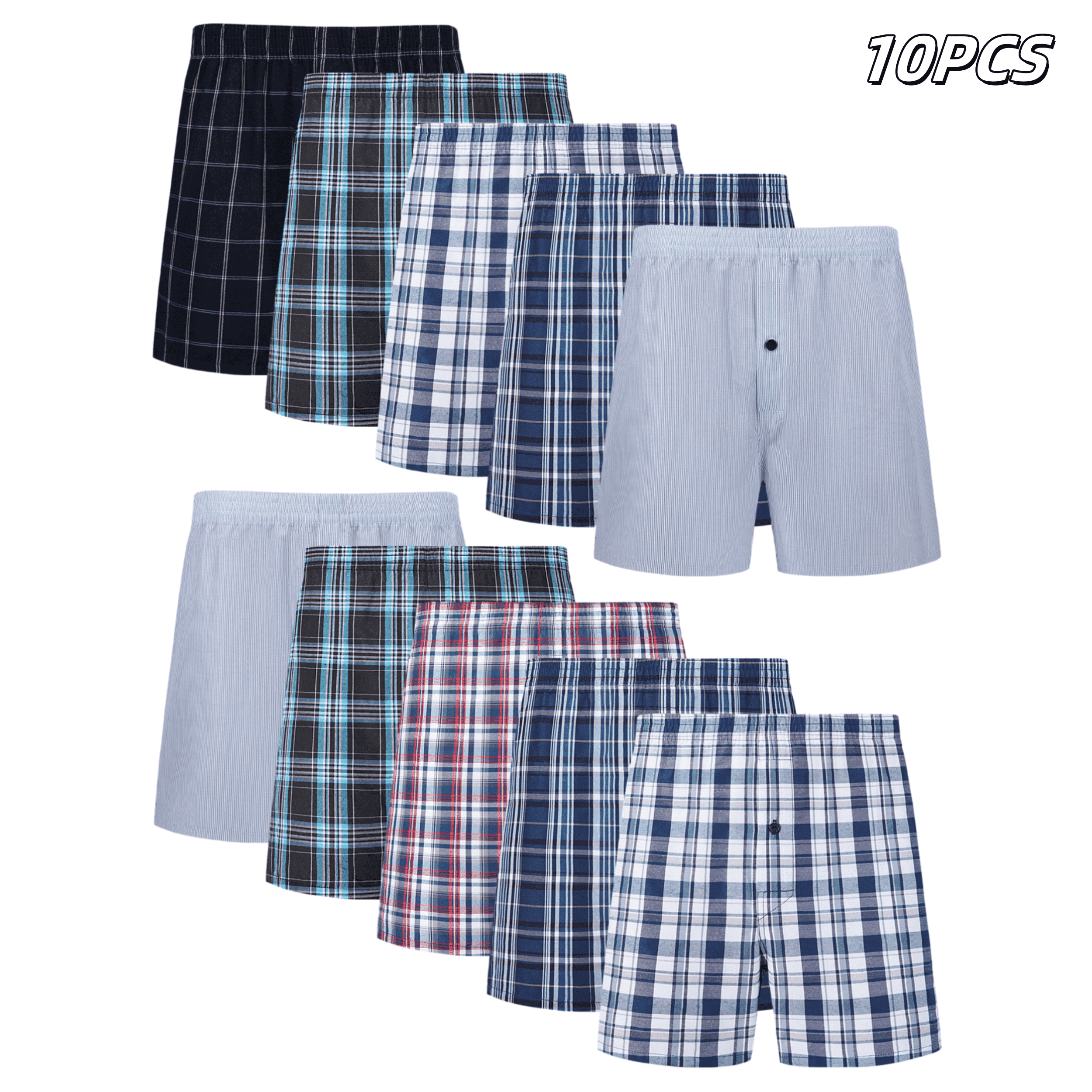 10pcs Men's Underwear Spring/S - Boxer Brief Pack Cotton บทวิจารณ์และราคา
