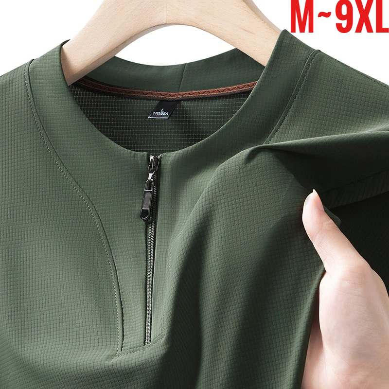 Big Size 9XL Men's Ice Silk He - T Shirt Tight Fit บทวิจารณ์และราคา