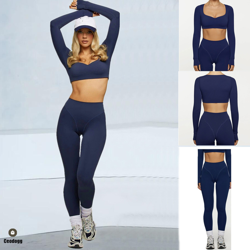 Pad 2PCS Women Yoga Set Long S - Compression Long Pant บทวิจารณ์และราคา