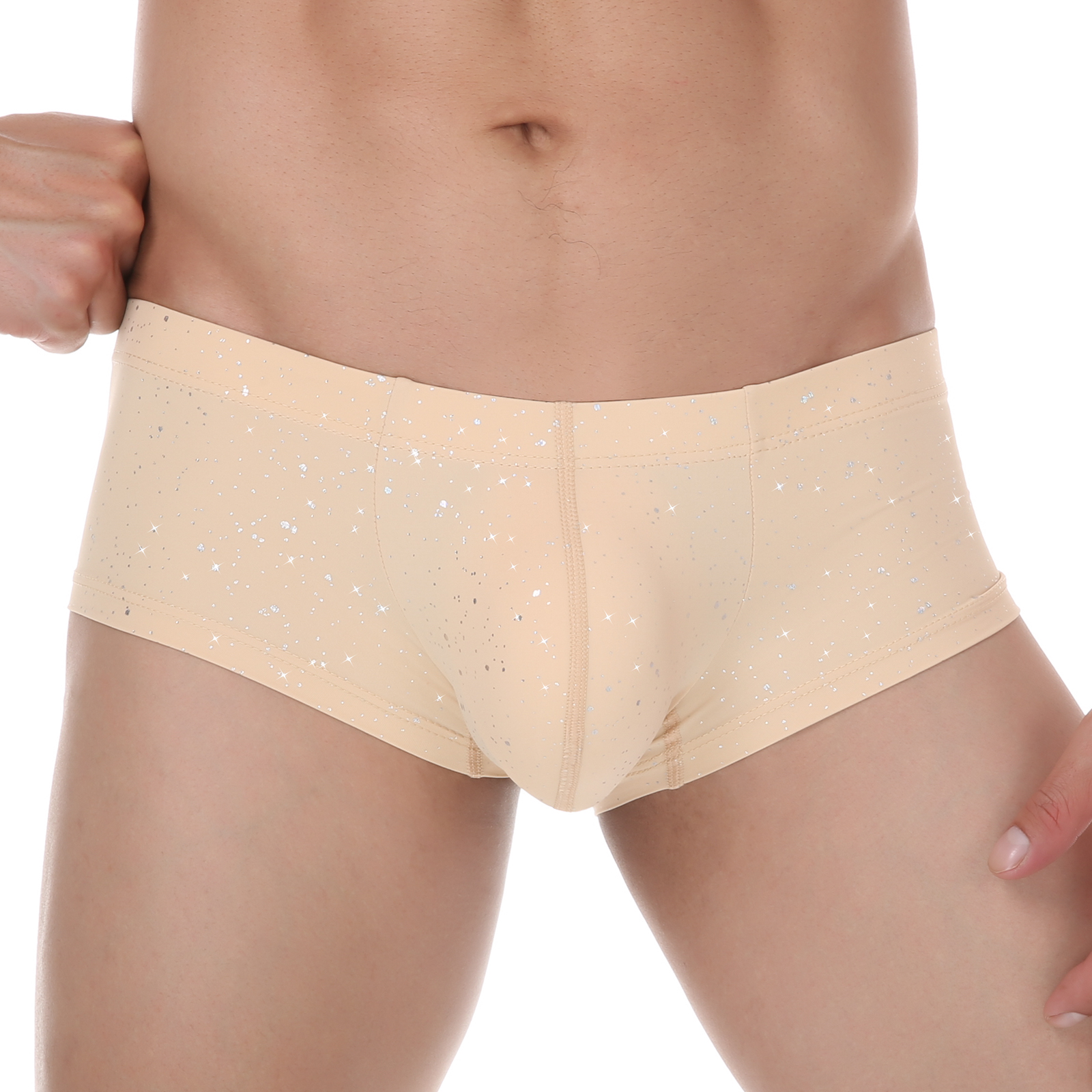 Men Sequin Boxers Shorts Sport - Pouch Boxer Pouch บทวิจารณ์และราคา