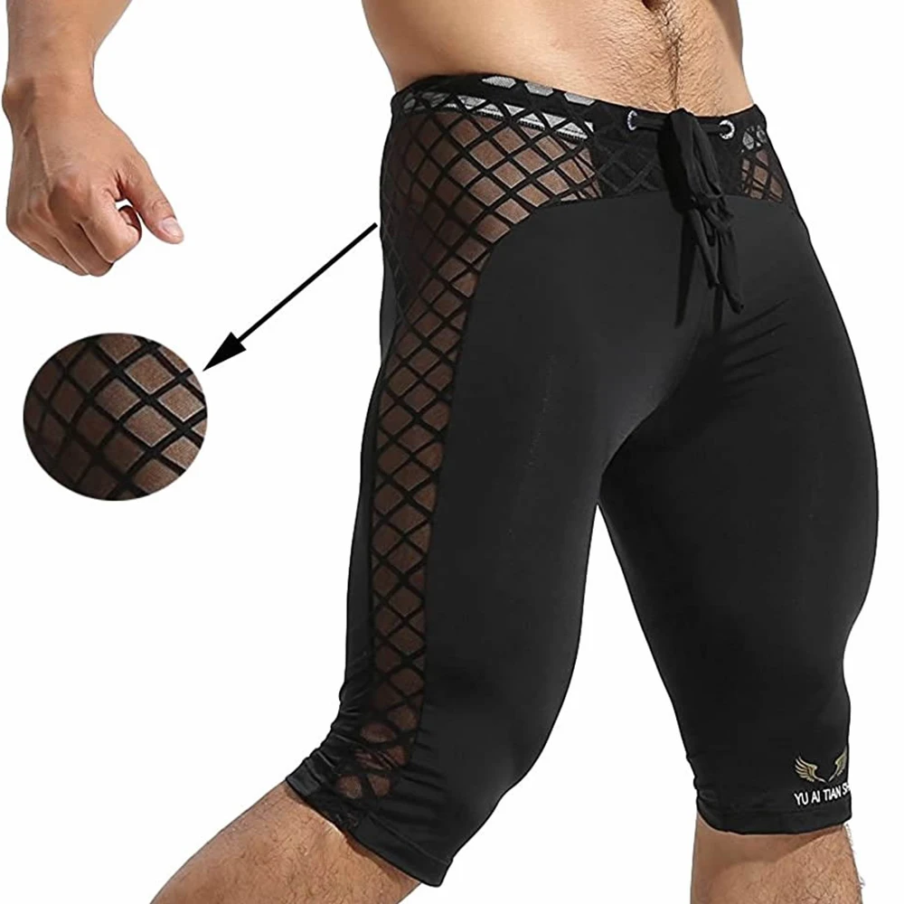 Men Sport Fitness Shorts Quick - Mesh Sport Boxer บทวิจารณ์และราคา