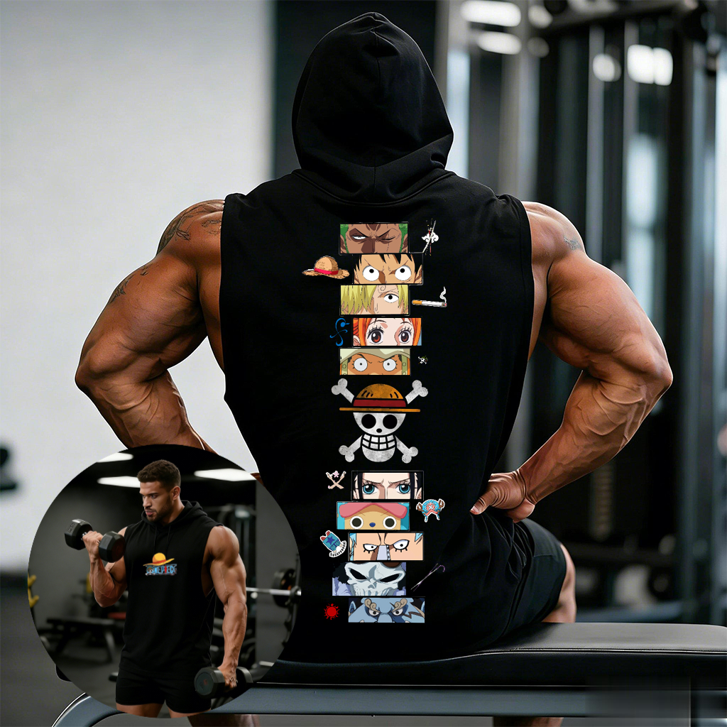 One Piece Anime Hoodie Sleevel - Sleeveless Undershirt บทวิจารณ์และราคา