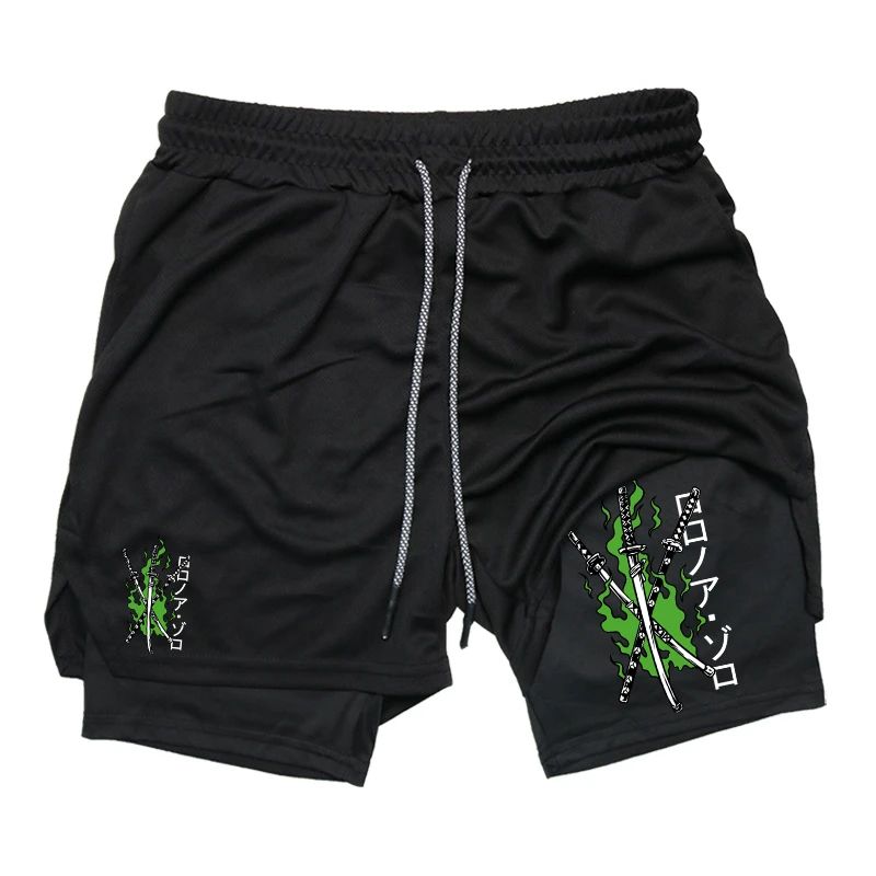 Print 2 in 1 Running Shorts fo - Compression Shorts Athletes บทวิจารณ์และราคา