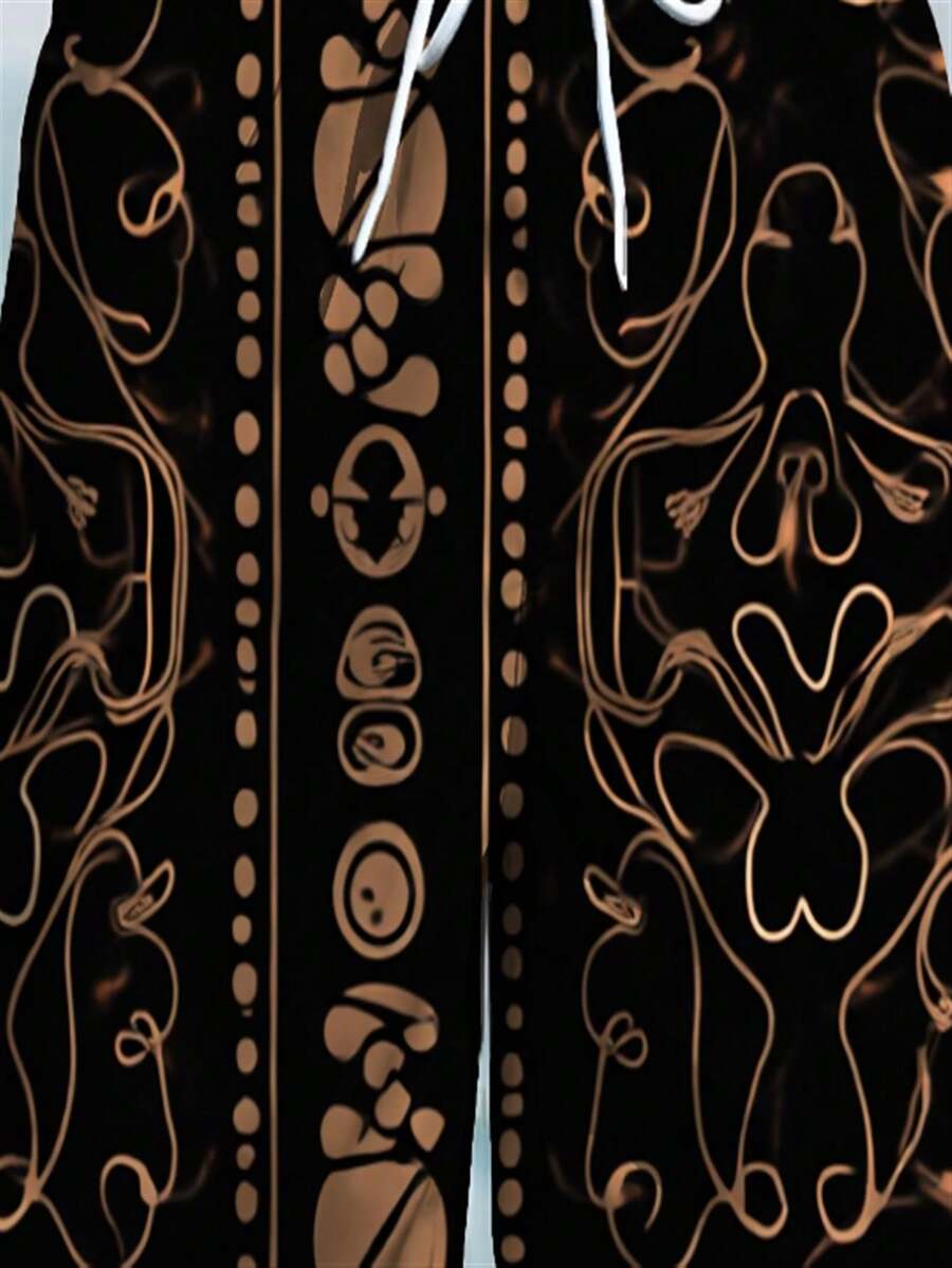 Mens Abstract Geometric Print  - Trunk Breathable Men บทวิจารณ์และราคา