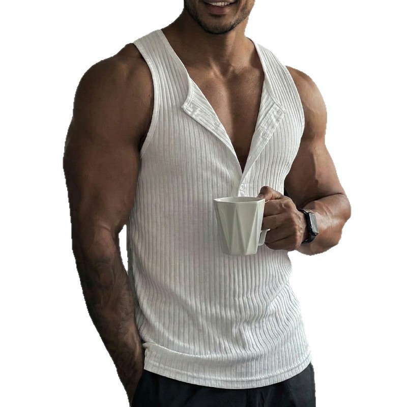 Sporty Tank Top Solid Color Cr - Tank Top Ribbed บทวิจารณ์และราคา