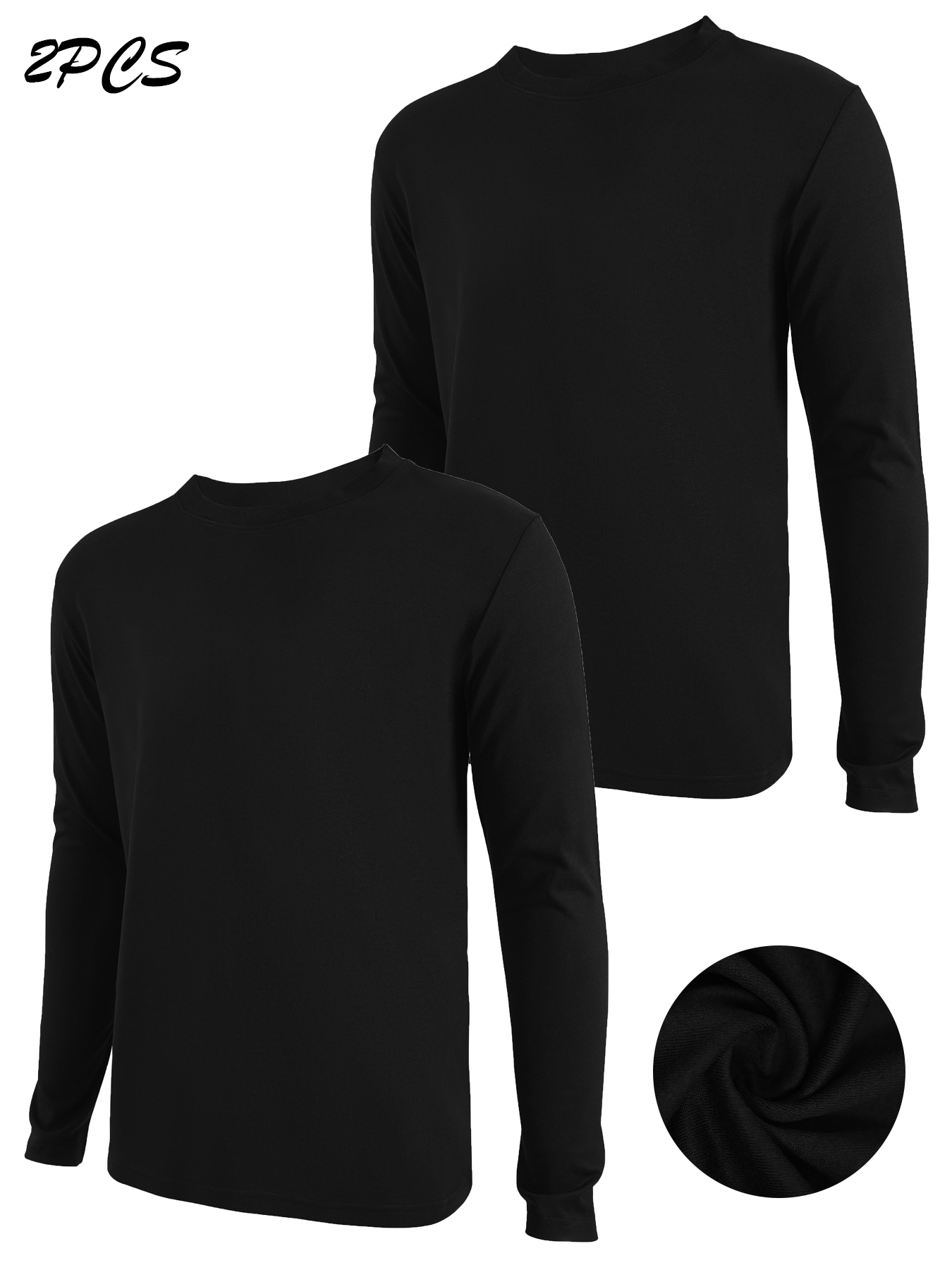 2-Pack Men's Thermal Long Slee - Undershirt Crew Neck บทวิจารณ์และราคา