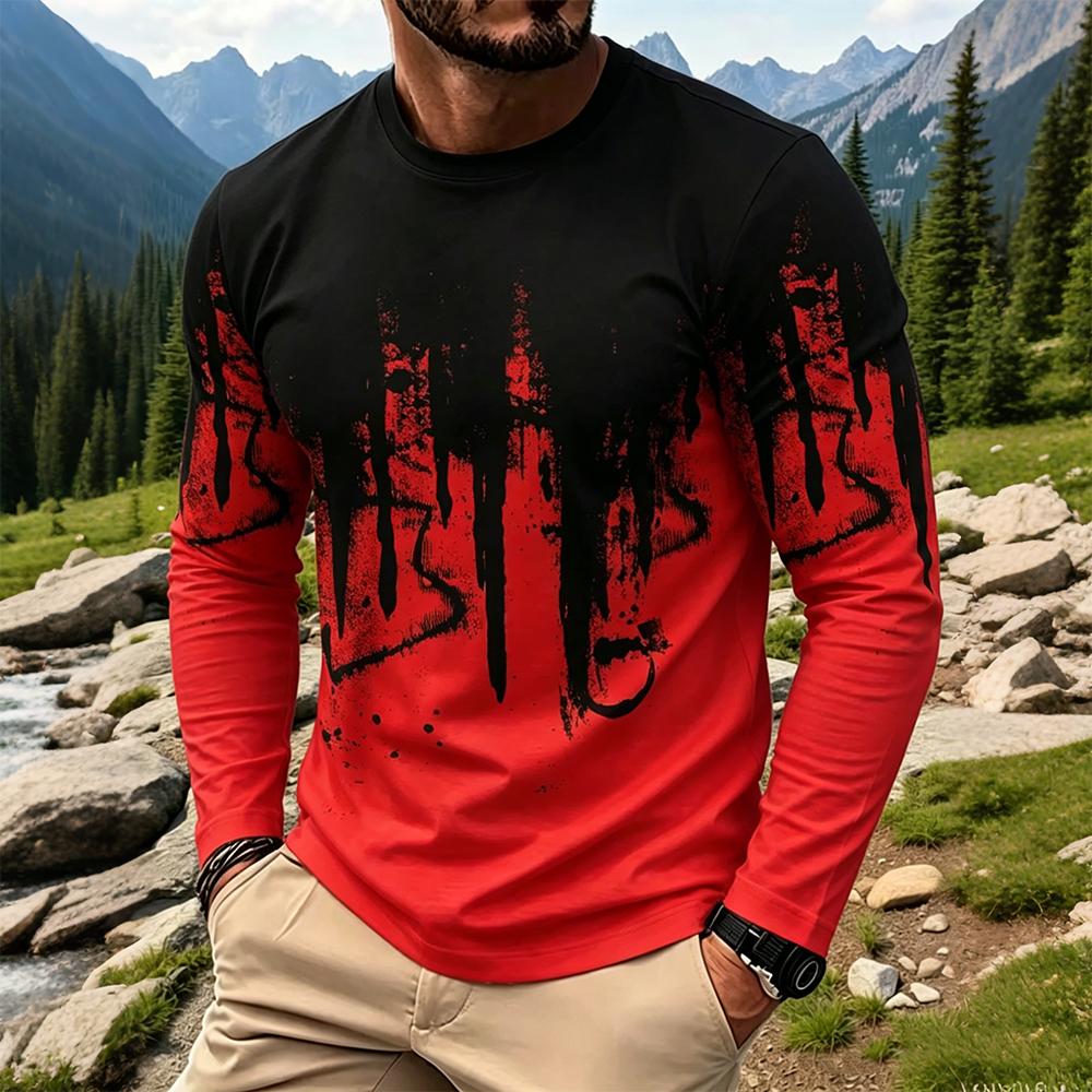 Men's Gradient Ink Splash Long - Base Layer Top บทวิจารณ์และราคา