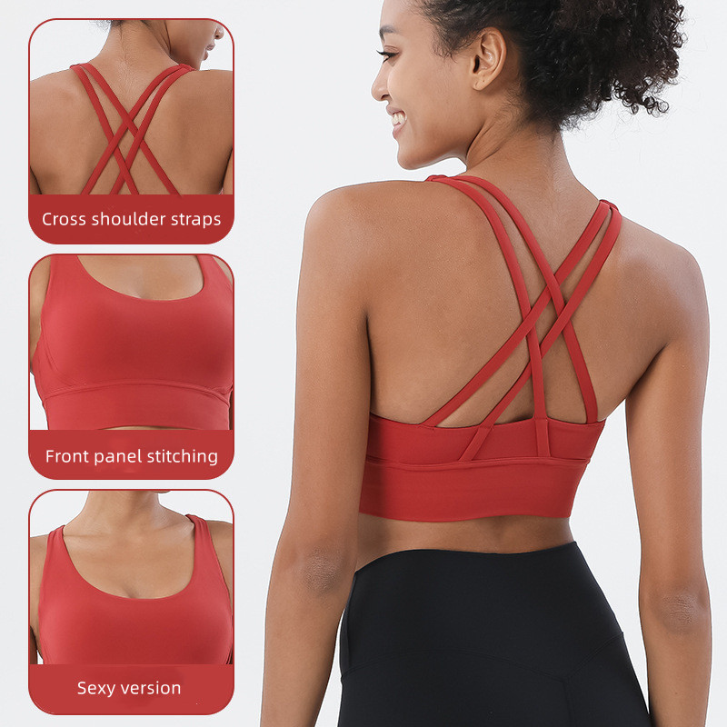 New Cross Back Nylon Yoga Top  - Quick Dry Underwear บทวิจารณ์และราคา